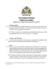 guyana public service rules pdf